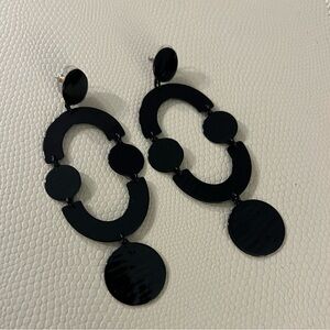 J.Crew Geometric Dangle Earrings (Black)